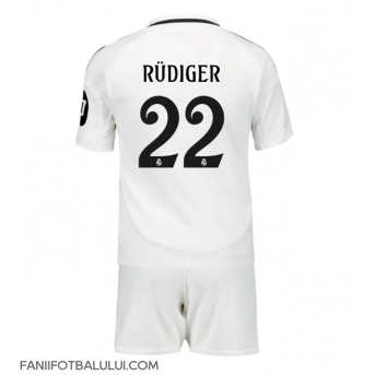 Real Madrid Antonio Rudiger #22 Echipament de Fotbal Replică 2024-25 Copii Acasa (+ Șorturi)